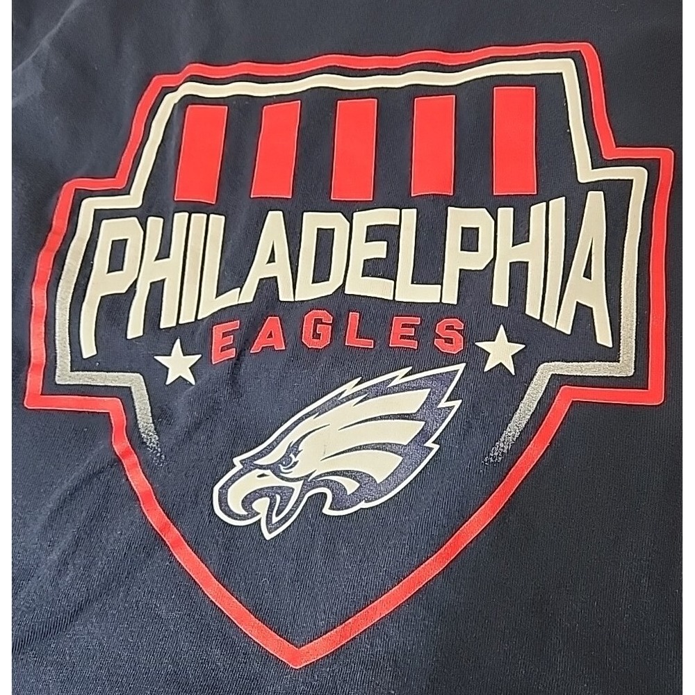 NFL Philadelphia Eagles Team Apparel Navy Blue Graphic‎ T-Shirt Small